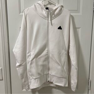 Men’s adidas Z.N.E. Premium Full- Zip Hooded Track Jacket - White-Black